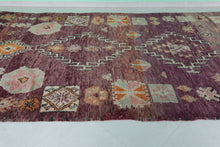 Vintage moroccan rug 5.9 x 12.4 feet - Handmade berber wool rug