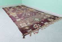 Vintage moroccan rug 5.9 x 12.4 feet - Handmade berber wool rug
