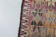 Vintage multicolor moroccan rug 5x10 ft - Handmade bohemian berber wool area rug -
