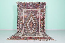 Vintage moroccan rug 5.7 x 10 feet Handmade Berber wool rug -