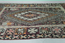 Vintage moroccan rug 5.7 x 10 feet Handmade Berber wool rug -