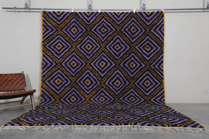 Purple Diamond Moroccan Rug - Handmade Berber Carpet