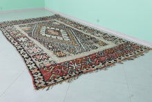 Vintage moroccan rug 5.7 x 10 feet Handmade Berber wool rug -