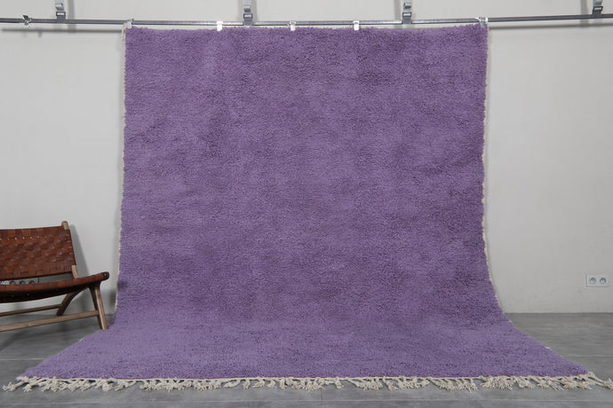 Soft Purple Handmade Berber Rug - Azilal Moroccan Wool Custom Carpet
