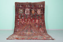 Vintage berber wool rug 6.6 x 9.5 feet - Handmade moroccan area rug - Morocco rug
