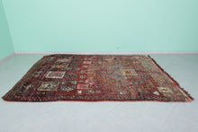 Vintage berber wool rug 6.6 x 9.5 feet - Handmade moroccan area rug - Morocco rug