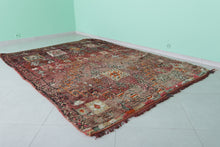 Vintage berber wool rug 6.6 x 9.5 feet - Handmade moroccan area rug - Morocco rug
