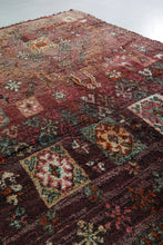 Vintage berber wool rug 6.6 x 9.5 feet - Handmade moroccan area rug - Morocco rug