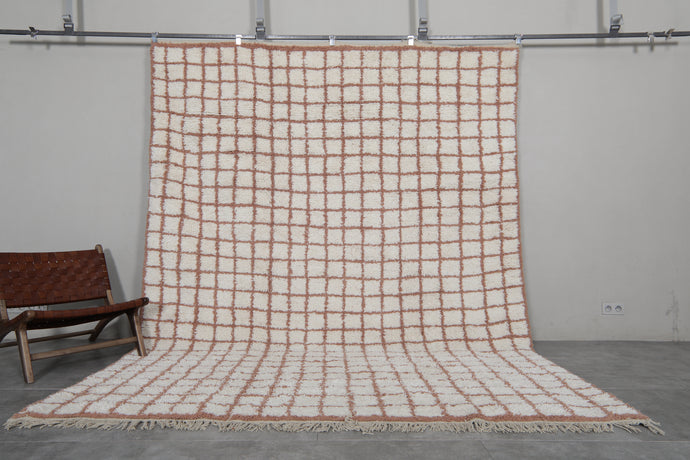 Moroccan Plaid Rug - Handmade Berber Wool Carpet