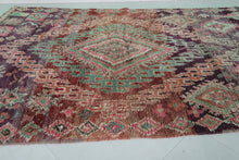 Handmade berber wool rug: 5.8 x 8.1 feet Pink tribal design rug -