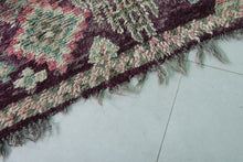 Handmade berber wool rug: 5.8 x 8.1 feet Pink tribal design rug -