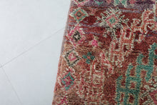 Handmade berber wool rug: 5.8 x 8.1 feet Pink tribal design rug -