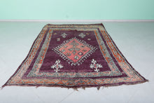 Vintage Moroccan rug 6.3 x 9.6 feet - Handmade wool Berber rug -