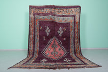 Vintage Moroccan rug 6.3 x 9.6 feet - Handmade wool Berber rug -