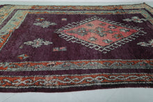 Vintage Moroccan rug 6.3 x 9.6 feet - Handmade wool Berber rug -