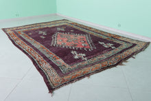 Vintage Moroccan rug 6.3 x 9.6 feet - Handmade wool Berber rug -