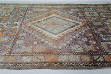 Handmade vintage moroccan rug 6.4 x 10.8 feet - Large wool Berber rug