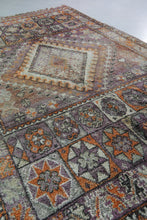 Handmade vintage moroccan rug 6.4 x 10.8 feet - Large wool Berber rug