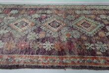 Vintage berber moroccan rug 6.3 x 10.2 feet - Handmade moroccan wool area rug in Plum