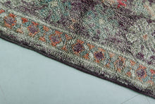 Vintage berber moroccan rug 6.3 x 10.2 feet - Handmade moroccan wool area rug in Plum