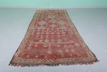 Vintage moroccan runner rug 6.2 x 9 feet  - Handmade berber wool -