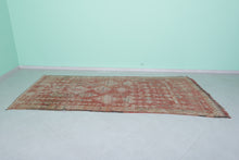 Vintage moroccan runner rug 6.2 x 9 feet  - Handmade berber wool -
