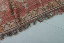 Vintage moroccan runner rug 6.2 x 9 feet  - Handmade berber wool -