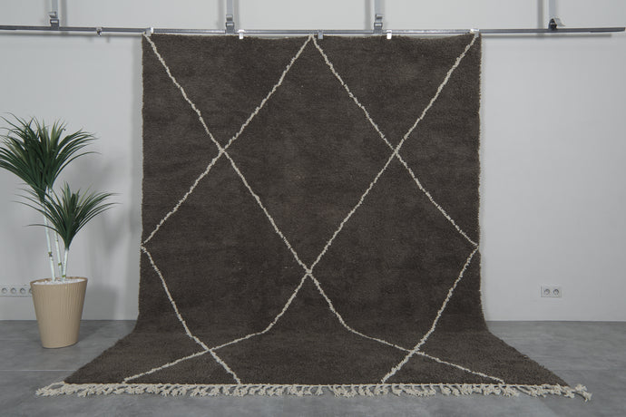 Dark Taupe Moroccan Rug - Authentic Wool Custom Rug