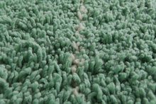 Handwoven Wool Rug in Soft Mint Green – Classic Diamond Pattern - Custom Rug