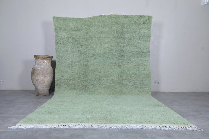 Light Green Handmade Berber Rug - Azilal Moroccan Wool Custom Carpet
