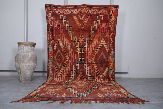 Vintage Moroccan Rug - 5.7 x 11.5 ft | Geometric Tribal Art