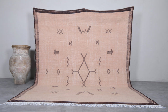 Custom Flat Woven Rug - Handmade Moroccan Tribal Rug