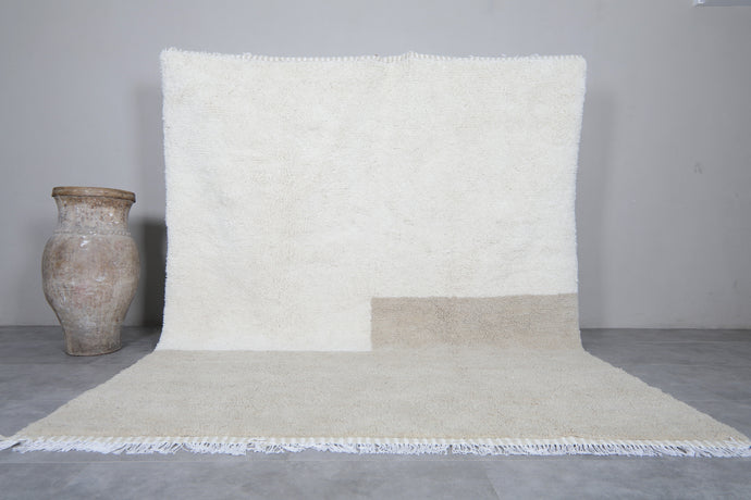 Minimalist Moroccan Berber Rug - Custom Handmade Wool Carpet