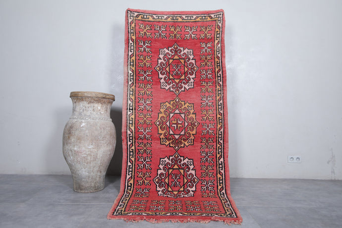 Vintage Moroccan Rug - 3.4 x 8.1 ft | Handwoven