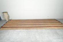 Handwoven Tuareg Mat Rug – Vintage Reed & Leather Tribal Design Custom Size