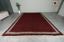 Custom Handmade Moroccan Burgundy Rug
