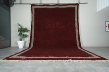Custom Handmade Moroccan Burgundy Rug