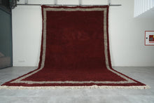 Custom Handmade Moroccan Burgundy Rug