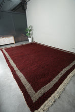 Custom Handmade Moroccan Burgundy Rug