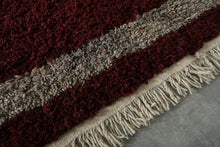 Custom Handmade Moroccan Burgundy Rug