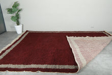 Custom Handmade Moroccan Burgundy Rug