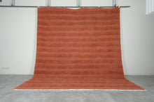 Brown minimalist Moroccan rug - Custom size