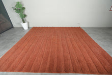 Brown minimalist Moroccan rug - Custom size