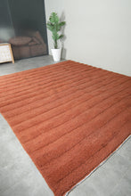 Brown minimalist Moroccan rug - Custom size