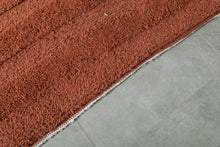 Brown minimalist Moroccan rug - Custom size