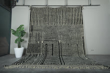 Black & white Moroccan rug - Custom size