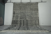 Black & white Moroccan rug - Custom size