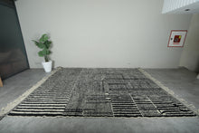 Handwoven Moroccan Rug - Custom Rug - black and white rug