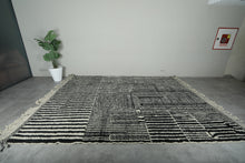 Handwoven Moroccan Rug - Custom Rug - black and white rug