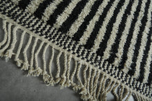 Handwoven Moroccan Rug - Custom Rug - black and white rug